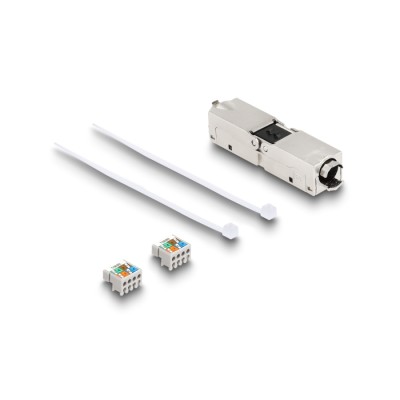 Delock Cable connector LSA to LSA Cat.6A IP68 dust and waterproof black 2