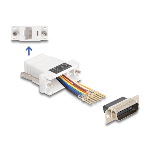 Delock D-Sub 15 pin male to RJ45 female Assembly Kit white