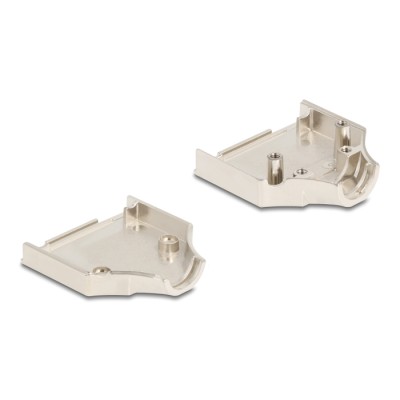 Delock Sub-D connector housing 15 pin metal including male connector and mounting material 2