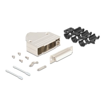 Delock Sub-D connector housing 44 pin metal including female connector and mounting material