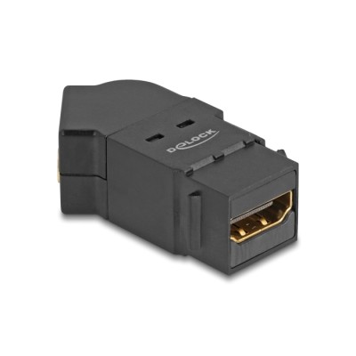 Delock Keystone Module HDMI panel mount female to HDMI female 45° angled 8K 60 Hz black 2