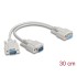 Delock Adapter Y cable D-Sub9 1 x female to 2 x male with screws 30 cm