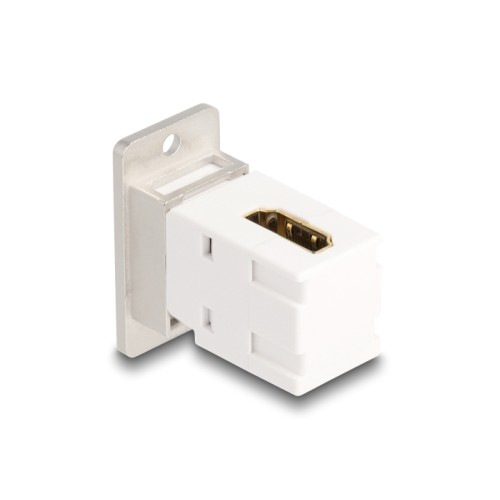 Delock Panel Mount Keystone Module HDMI female to female 90° angled 8K 60 Hz conical
