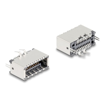 Delock USB Type-E Key A 20 pin female vertical for SMT solder mounting