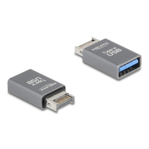 Delock Adapter USB 10 Gbps Type-E Key A male to USB Type-A female metal