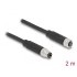Delock M8 A-coded 3 pin Cable male to female PUR (TPU) 2 m