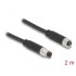 Delock M8 A-coded 4 pin Cable male to female PUR (TPU) 2 m