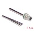 Delock M8 panel-mount cable A-coded 4 pin female for panel with open cable ends front mounting 0.5 m