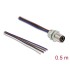 Delock M8 panel-mount cable A-coded 4 pin male for panel with open cable ends front mounting 0.5 m