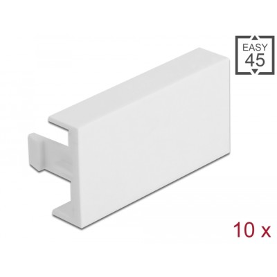 Delock Easy 45 Module Cover Plate 45 x 22.5 mm 10 pieces white