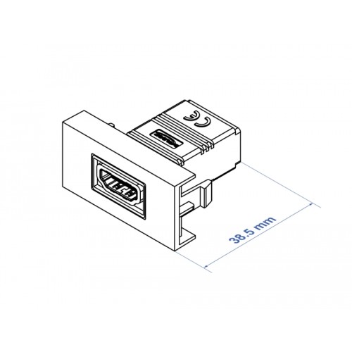 Delock Easy 45 HDMI Module straight 22.5 x 45 mm