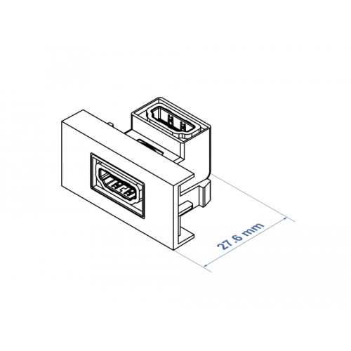 Delock Easy 45 HDMI Module angled 90° 22.5 x 45 mm