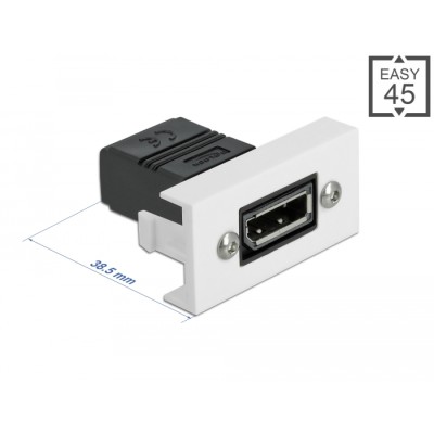Delock Easy 45 DisplayPort Module straight 22.5 x 45 mm