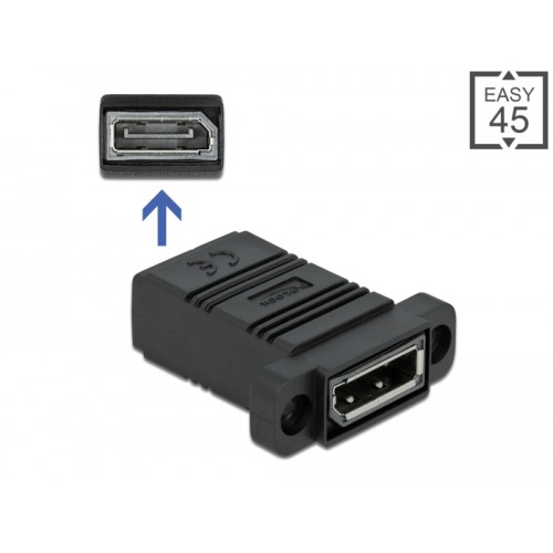Delock Easy 45 DisplayPort Adapter straight