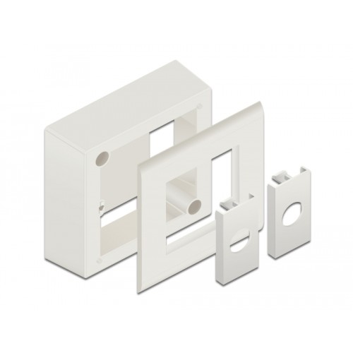 Delock Easy 45 Surface-mounted Housing 82 x 82 mm, white