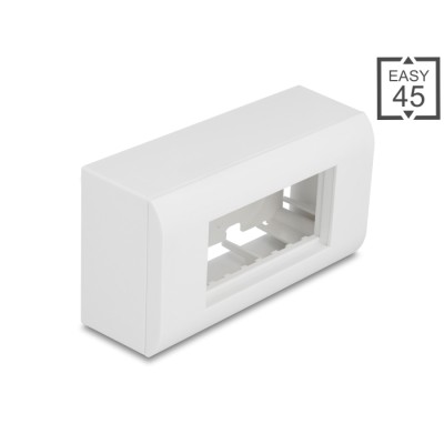 Delock Easy 45 Surface-mounted Housing 152 x 82 mm, white