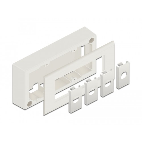 Delock Easy 45 Surface-mounted Housing 152 x 82 mm, white