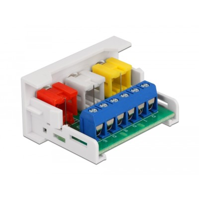 Delock Easy 45 Module 3 x RCA female port 22.5 x 45 mm 2