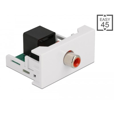 Delock Easy 45 Module RCA female to RJ45 female port 22.5 x 45 mm