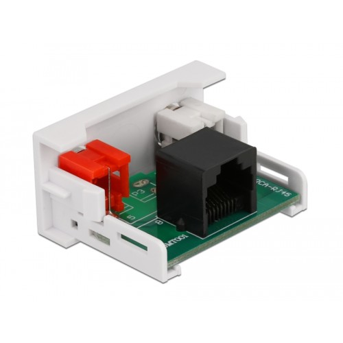 Delock Easy 45 Module 2 x RCA female to RJ45 female port 22.5 x 45 mm