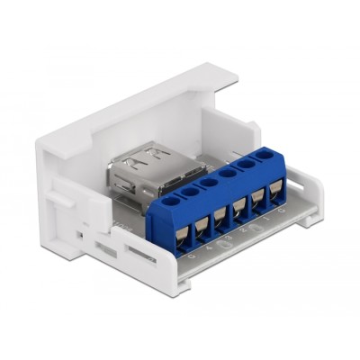 Delock Easy 45 Module USB 2.0 Type-A female to Terminal Block 22.5 x 45 mm 2