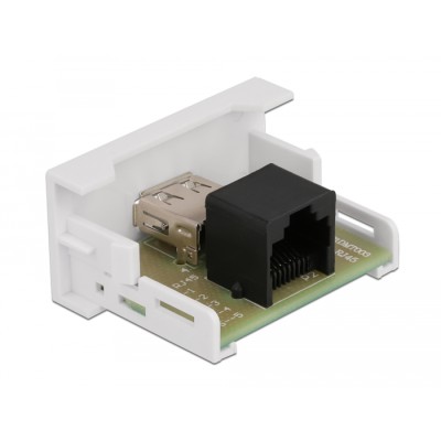 Delock Easy 45 Module USB 2.0 Type-A female to RJ45 female port 22.5 x 45 mm 2