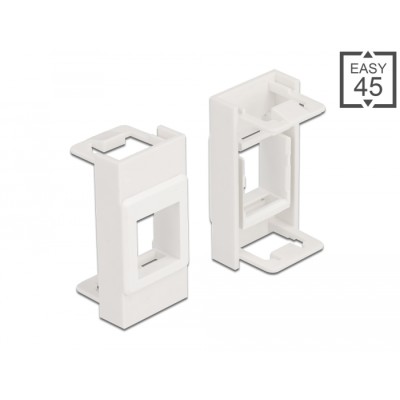 Delock Easy 45 Module Keystone Holder 22.5 x 45 mm, white