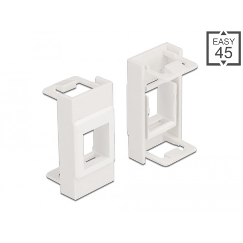Delock Easy 45 Module Keystone Holder 22.5 x 45 mm, white
