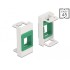 Delock Easy 45 Module Keystone Holder 22.5 x 45 mm, white / green