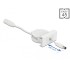 Delock Easy 45 Module Power Retractable Cable DC 5.5 x 2.1 mm female / male white