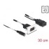 Delock Easy 45 HDMI 4K 60 Hz Module with DC feed 2.1 x 5.5 mm and pigtail,22.5 x 45 mm