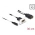 Delock Easy 45 DisplayPort 4K 60 Hz Module with DC feed 2.1 x 5.5 mm and pigtail,22.5 x 45 mm