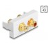 Delock Easy 45 Module 2 x RCA female port, red / white ring 22.5 x 45 mm