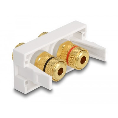 Delock Easy 45 Module 2 x binding post, red / black ring 22.5 x 45 mm 2