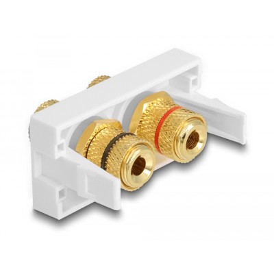 Delock Easy 45 Module 2 x binding post, red / black ring 22.5 x 45 mm 2