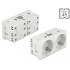 Delock Easy 45 Grounded Power Socket with a 45° arrangement 2-way extendable 45 x 45 mm