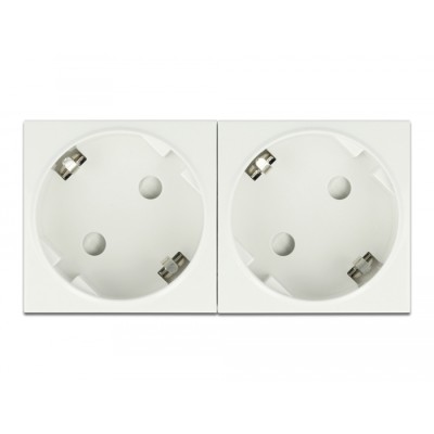 Delock Easy 45 Grounded Power Socket with a 45° arrangement 2-way extendable 45 x 45 mm 2