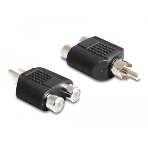 Delock Adapter 2 x RCA female > 1 x RCA male