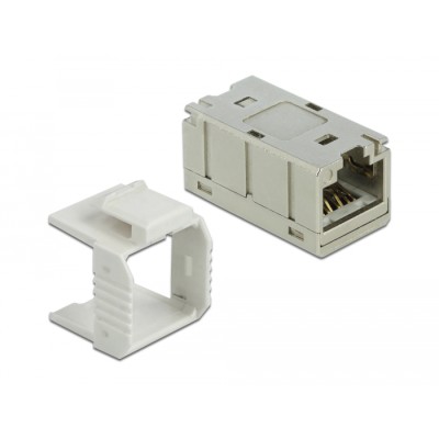 Adapter RJ45 jack to RJ45 jack compact Cat.6A metal 2