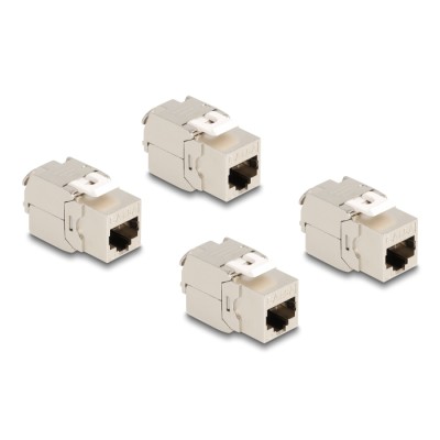 Delock Keystone Module RJ45 jack Cat.6A STP 4 pieces
