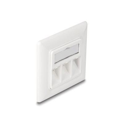 Delock Keystone Wall Outlet 3 port compact