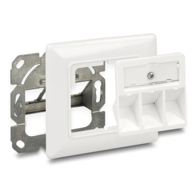 Delock Keystone Wall Outlet 3 port compact 2