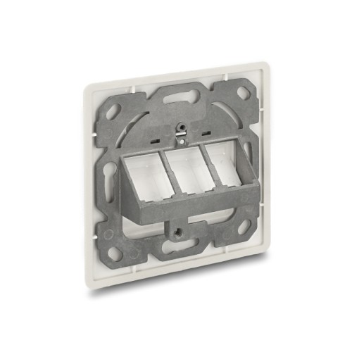Delock Keystone Wall Outlet 3 port compact
