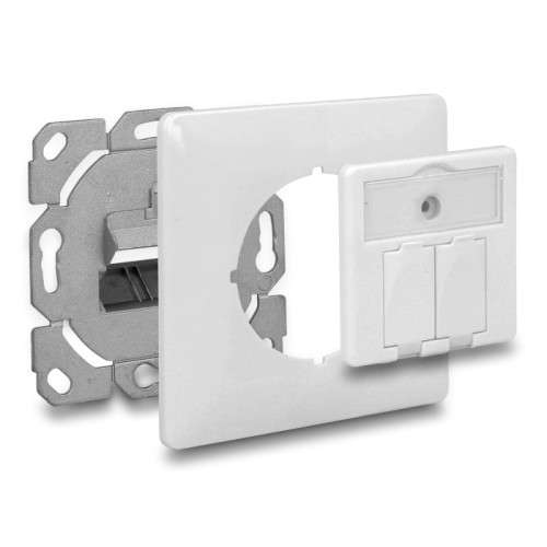 Delock Keystone Wall Outlet 2 Port compact