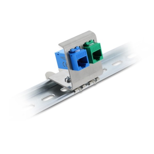 Delock Keystone Metal Mounting 2 Port for DIN rail