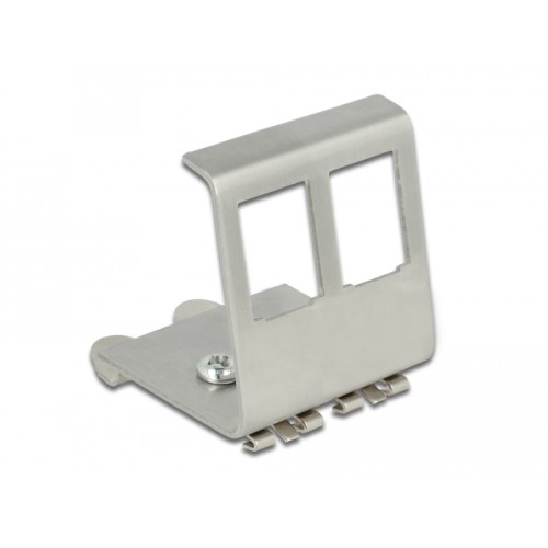 Delock Keystone Metal Mounting 2 Port for DIN rail