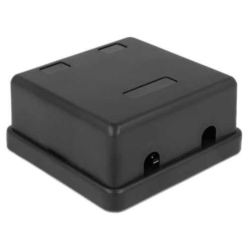 Delock Keystone Surface Mounted Box 2 Port black
