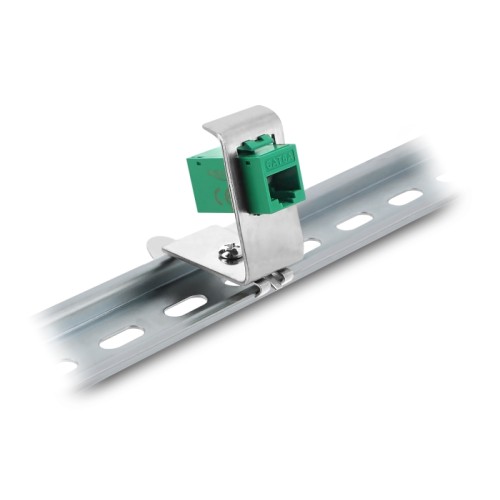 Delock Keystone Metal Mounting 1 Port for DIN rail