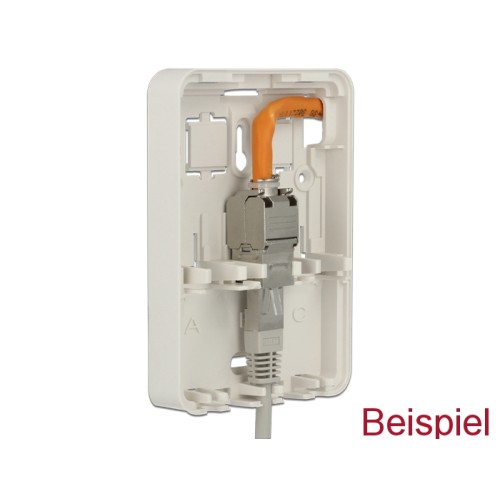 Delock Keystone Surface Mounted Box 3 Port closed