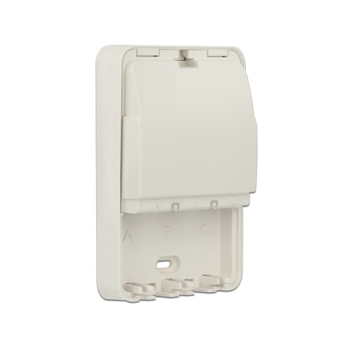 Delock Keystone Surface Mounted Box 3 Port closed